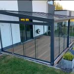Noble Terrassenüberdachung Polycarbonat oder Glas Eindeckung
