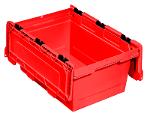 Transportbehälter mit Klappdeckel, rot