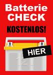 Plakat 'Batterie Check'