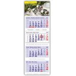 Wandkalender 4 Monatskalender PLUS Format 345 x 1000 mm