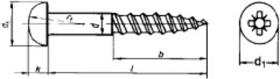 Holzschrauben mit Halbrundkopf und Kreuzschlitz Z (Pozidriv)