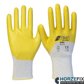 3405 Nitras gelbe Nitril-Handschuh-3/4 Beschichtet nach EN 388 Gr.7-11