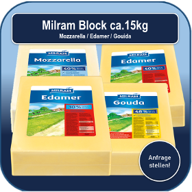 Block-Käse 15kg / Milram / "Anje" Holland