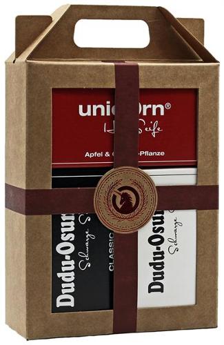 Geschenkset unicorn® Haarseife 100g + Dudu Osun®...